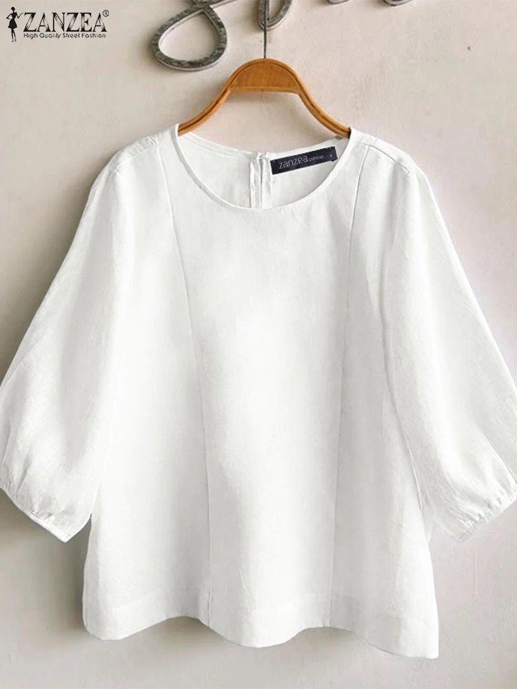 ZANZEA Street Fashion 3/4 Sleeve Blouses Seamed Womens Casual Loose Korean Style Solid Smock Tops O-Neck Summer Blusas Mujer
ZANZEA Street Fashion 3/4 Sleeve Blouses Seamed Womens Casual Loose Korean Style Solid Smock Tops O-Neck Summer Blusas Mujer