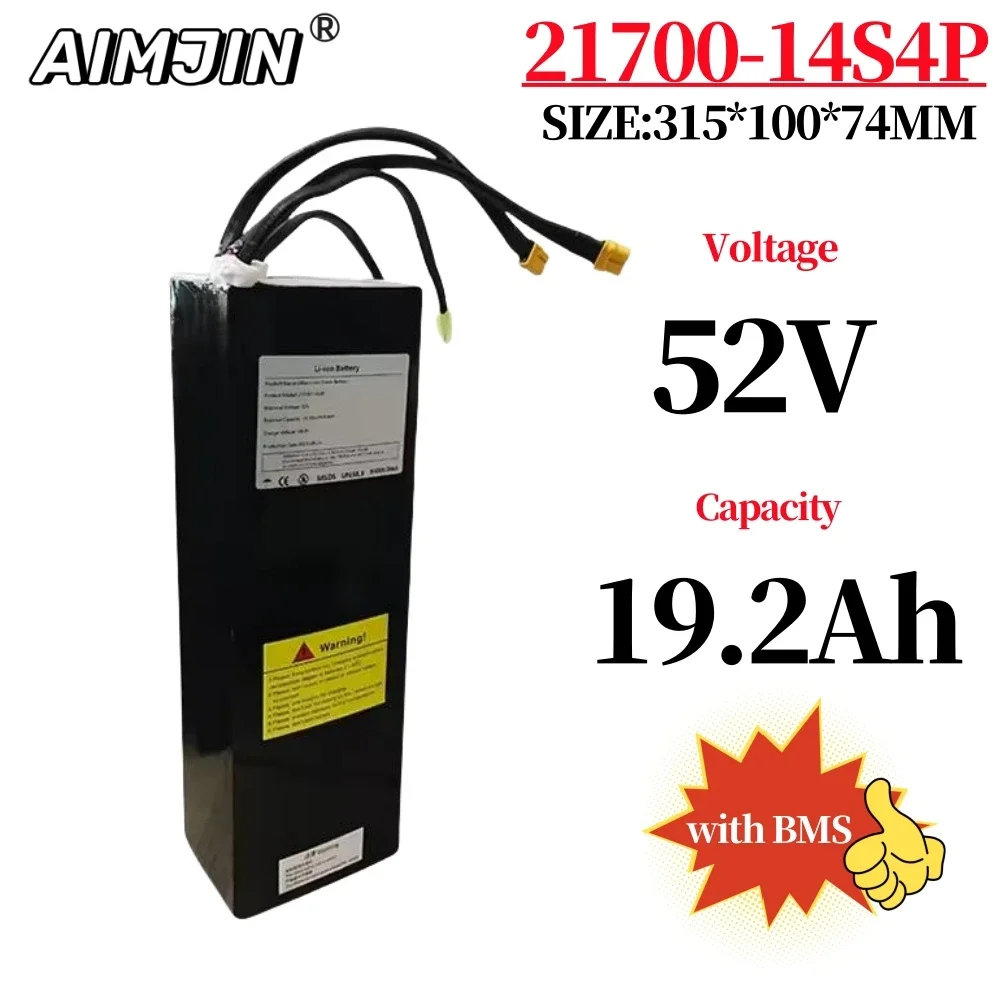 14S4P 52V 19.2Ah/19200mAh Lithium-ion Battery Pack 21700 19200mAh Dual Port Fast Charging ,Suitable for Dual Drive Scooters
14S4P 52V 19.2Ah/19200mAh Lithium-ion Battery Pack 21700 19200mAh Dual Port Fast Charging ,Suitable for Dual Drive Scooters
