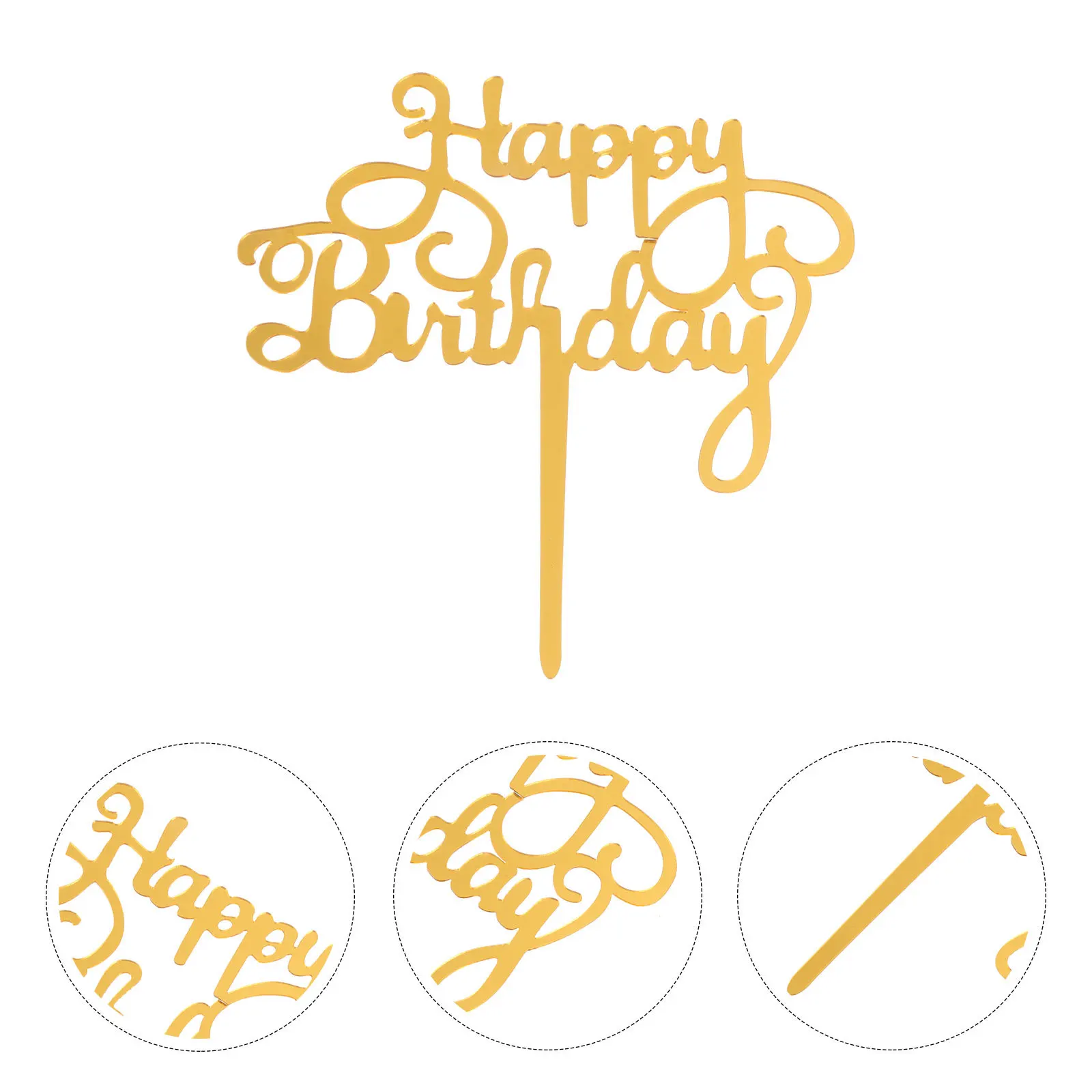 Premium Acrylic Happy Birthday Cake Topper Mirror Material Cake Pick Fruit Dessert Table Decorative Supplies for Birthday
Premium Acrylic Happy Birthday Cake Topper Mirror Material Cake Pick Fruit Dessert Table Decorative Supplies for Birthday