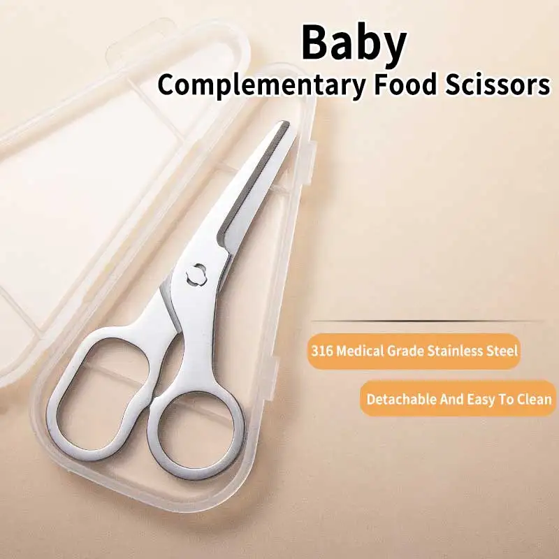 Baby-Led Weaning Scissors - Surgical Stainless Steel Detachable Tool for Puree/Fruits/Vegetables | BPA-Free Design
Baby-Led Weaning Scissors - Surgical Stainless Steel Detachable Tool for Puree/Fruits/Vegetables | BPA-Free Design