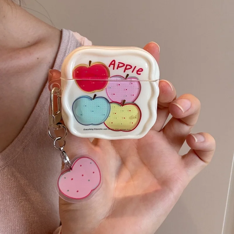 Korean Color Polka Dots apple Pattern Earphone Case For Airpods 4 3 2 Pro 3 Cover with Pendant Silicone Headphone Charging Cases
Korean Color Polka Dots apple Pattern Earphone Case For Airpods 4 3 2 Pro 3 Cover with Pendant Silicone Headphone Charging Cases