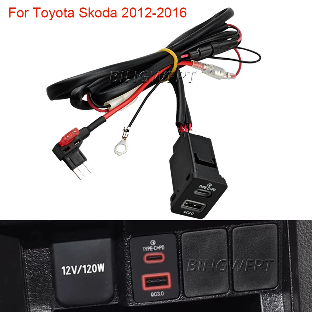 Car USB QC3.0 And Type-C Fast Charger Socket Red Backlight With Fuse For Toyota Land Cruiser 2008-2017 Corolla Hybrid 2016-2017
Car USB QC3.0 And Type-C Fast Charger Socket Red Backlight With Fuse For Toyota Land Cruiser 2008-2017 Corolla Hybrid 2016-2017