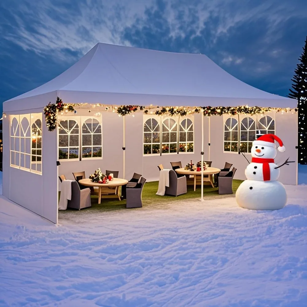 Canopy 10x20 Pop Up Canopy Tent with 6 Sidewalls, Waterproof Commercial Canopy Ez Outdoor Instant Gazebo UV Protection 50+
Canopy 10x20 Pop Up Canopy Tent with 6 Sidewalls, Waterproof Commercial Canopy Ez Outdoor Instant Gazebo UV Protection 50+