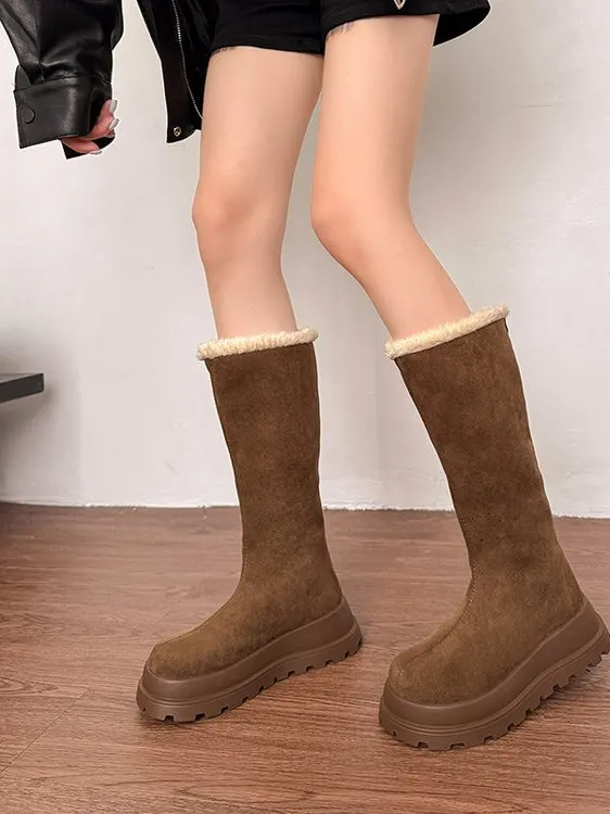 Женские зимние сапоги-трансформеры с высоким голенищем, теплые, в стиле ретро, с хлопковой подкладкой, на резиновой подошве, с круглым носком
Женские зимние сапоги-трансформеры с высоким голенищем, теплые, в стиле ретро, с хлопковой подкладкой, на резиновой подошве, с круглым носком