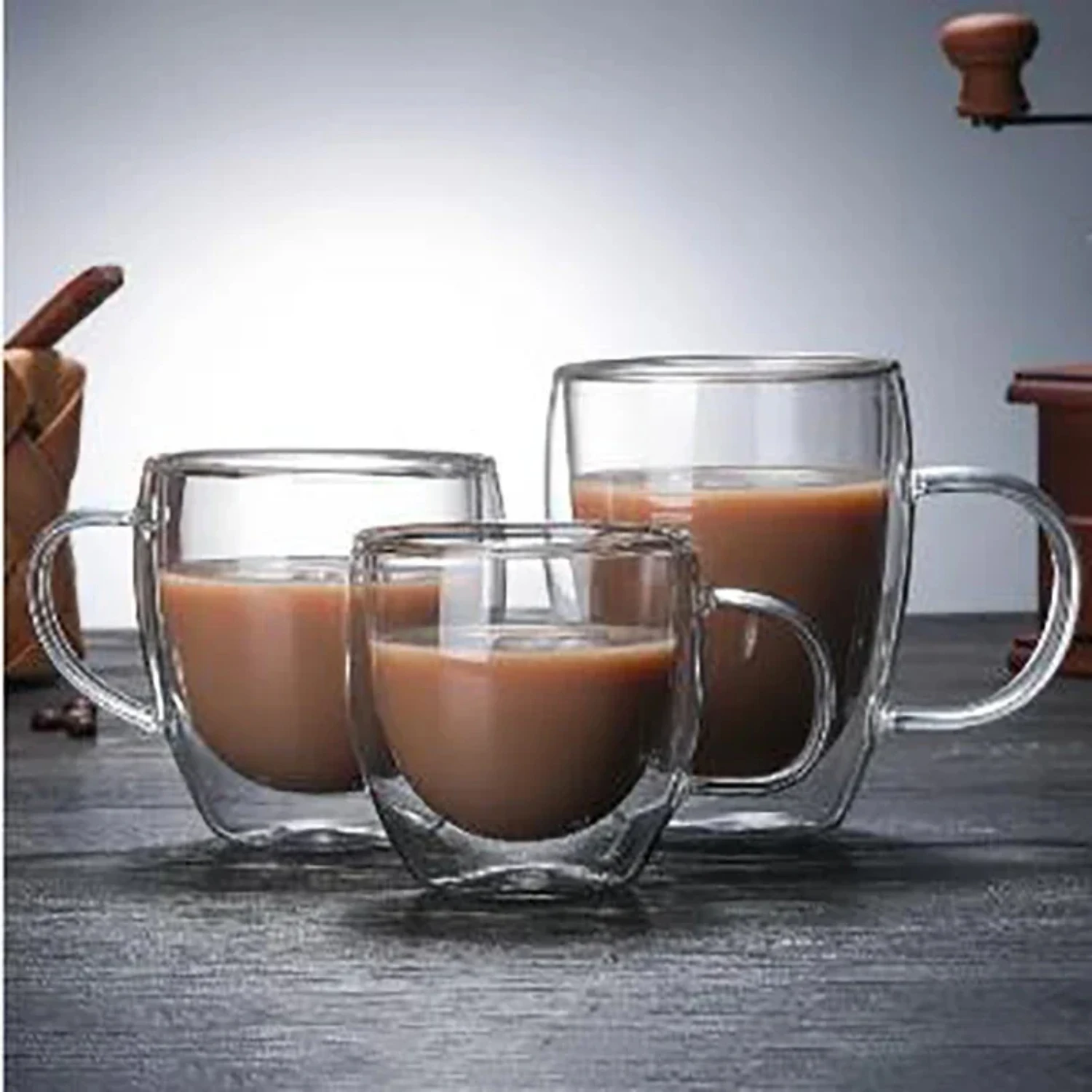 Double Wall Heat Resistant High Borosilicate Glass Cup - Transparent Mug for Beer, Juice, Coffee and Water - Stylish Drinkware G
Double Wall Heat Resistant High Borosilicate Glass Cup - Transparent Mug for Beer, Juice, Coffee and Water - Stylish Drinkware G