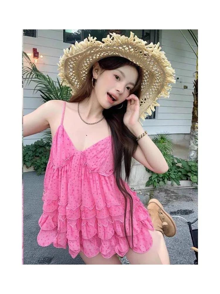 Pink Lotus Polka Dot Doll Shirt Women's Summer New Beautiful Gentle Korean Style Halter Vest Straight Tube Commute Style
Pink Lotus Polka Dot Doll Shirt Women's Summer New Beautiful Gentle Korean Style Halter Vest Straight Tube Commute Style