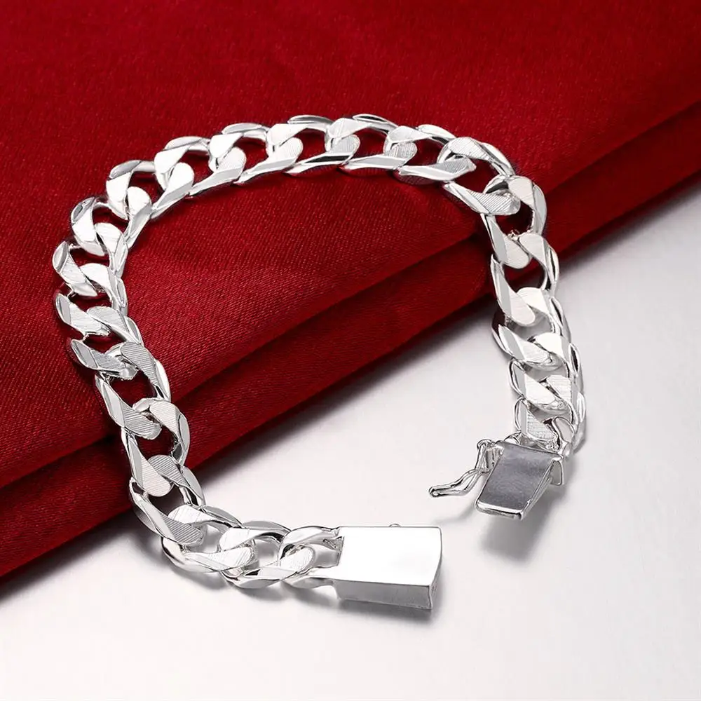 Hot 925 sterling silver Bracelets for women or man 10MM Classic fine Chain Wedding party Christmas Gifts fashion Jewelry
Hot 925 sterling silver Bracelets for women or man 10MM Classic fine Chain Wedding party Christmas Gifts fashion Jewelry