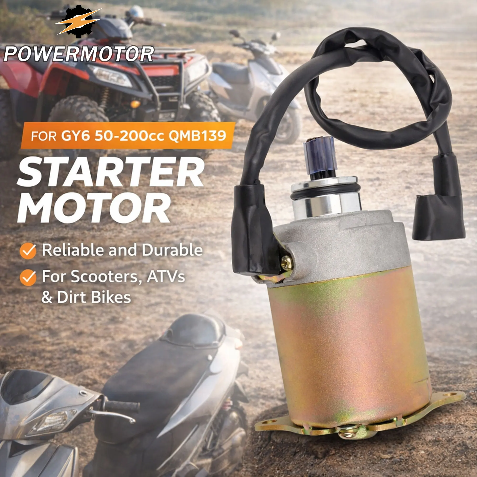 For GY6 50cc-150cc Starter Motor Chinese 4-Stroke QMB139 Motorcycle DirtBike Motocross ATV UTV Scooter Moped Engine Accessorie
For GY6 50cc-150cc Starter Motor Chinese 4-Stroke QMB139 Motorcycle DirtBike Motocross ATV UTV Scooter Moped Engine Accessorie