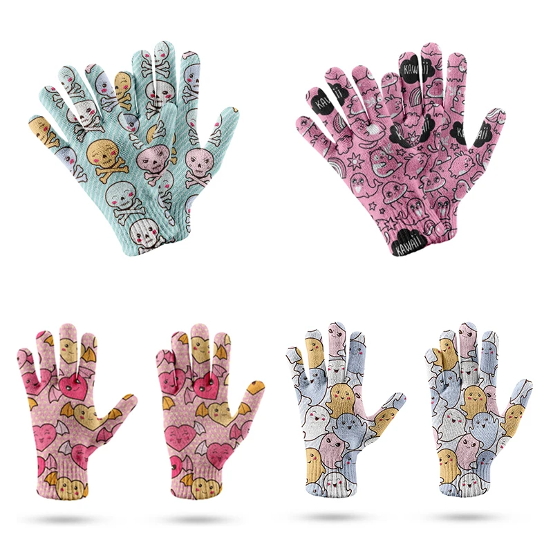 New Design Cartoon Skull Print touch Screen Gloves Unisex Stretch Knitted Mittens Outdoor Breathable Non-Slip Gloves
New Design Cartoon Skull Print touch Screen Gloves Unisex Stretch Knitted Mittens Outdoor Breathable Non-Slip Gloves