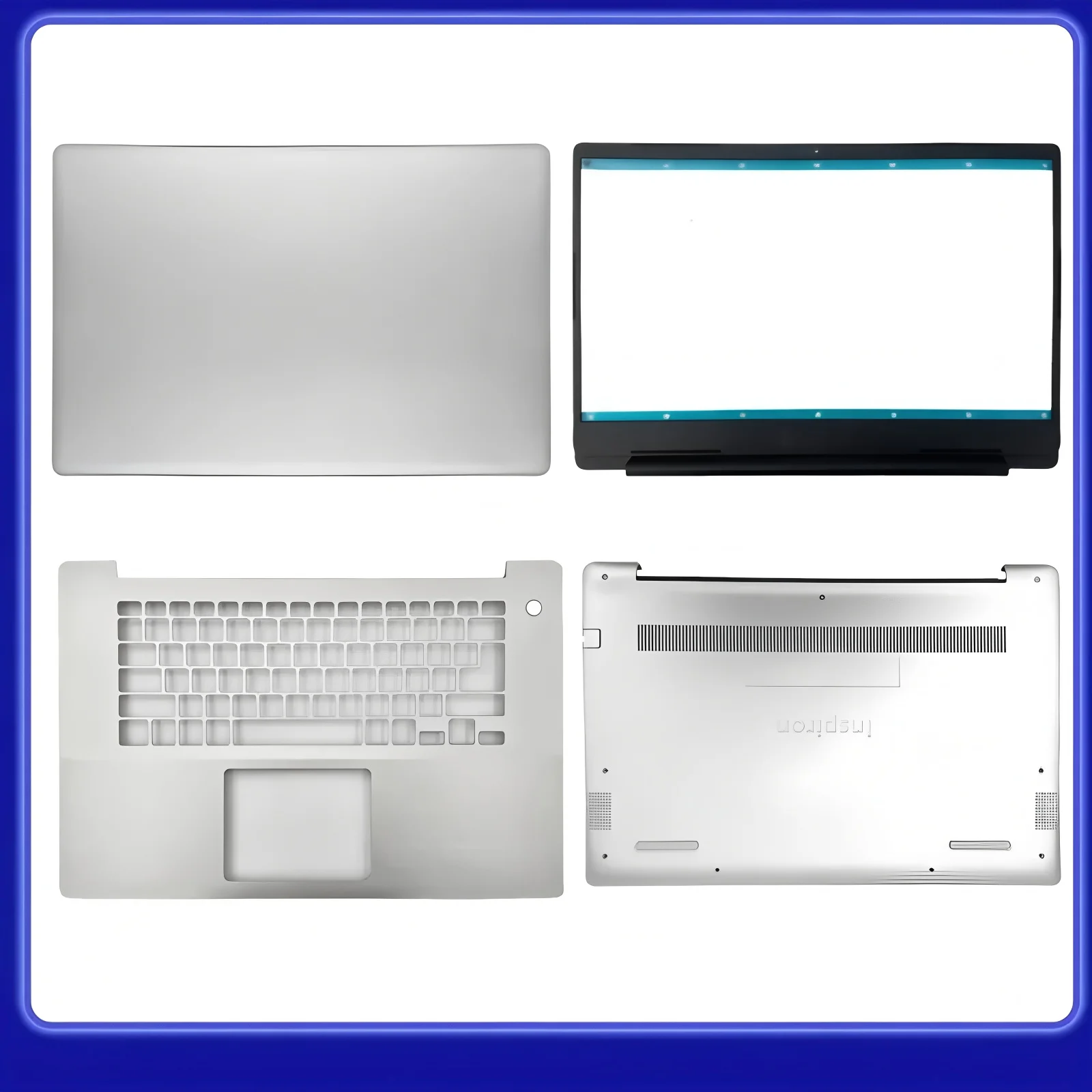 QMXD® New Inspiron 15 5580 5585 5588 LCD Back Cover Top Case/Bezel cover/ Palmrest Cover/Bottom Cover/Hinge/Silver ABCD Shell
QMXD® New Inspiron 15 5580 5585 5588 LCD Back Cover Top Case/Bezel cover/ Palmrest Cover/Bottom Cover/Hinge/Silver ABCD Shell