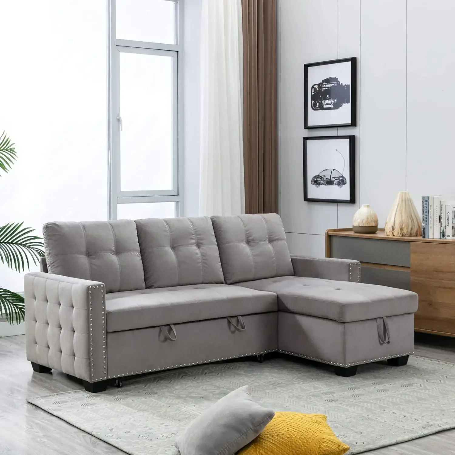 Convertible Sleeper Sofa Bed,Small Love Seat Lounge Sofa w/Reclining Backrest,Toss Pillows,Pockets,Loveseat Futon Sofa Couch
Convertible Sleeper Sofa Bed,Small Love Seat Lounge Sofa w/Reclining Backrest,Toss Pillows,Pockets,Loveseat Futon Sofa Couch