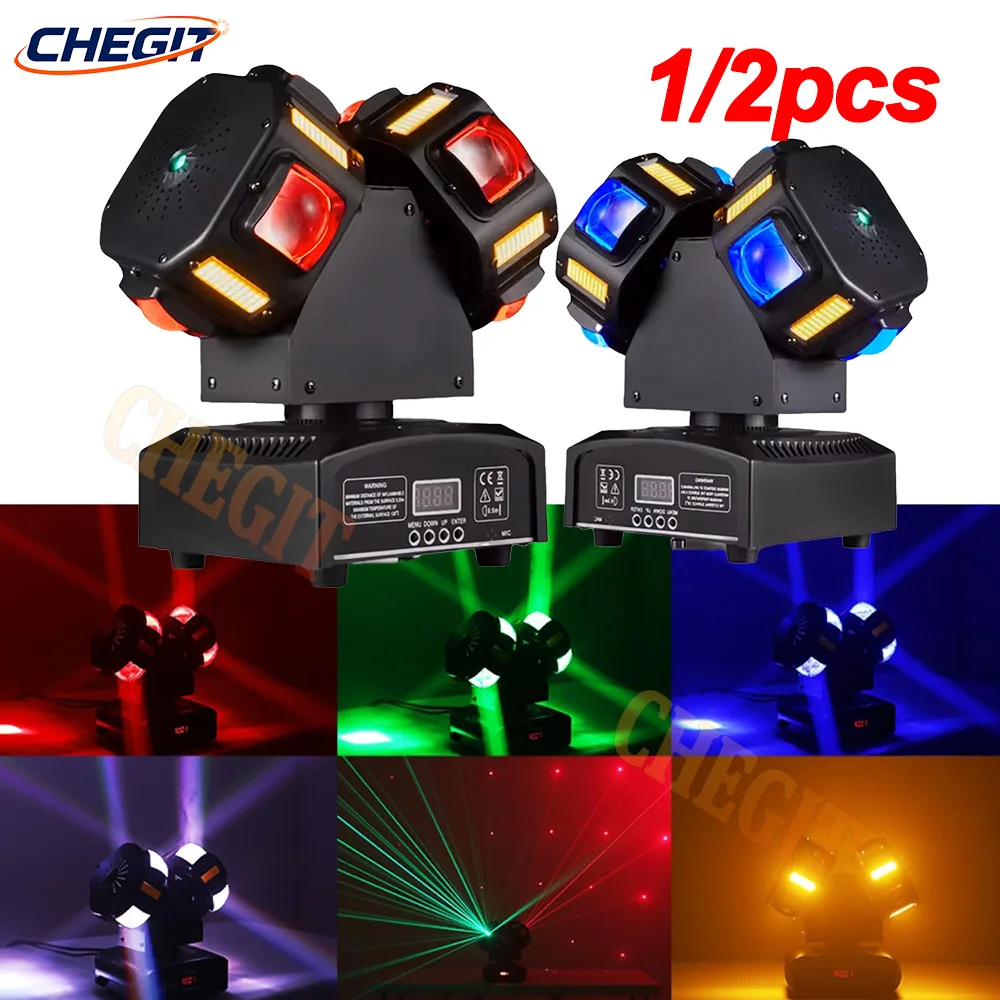 360°rotation LED mobile head 8x12W RGBW dual-head LED beam & strobe 8x5W bright gold red and green laser star DJ light effect
360°rotation LED mobile head 8x12W RGBW dual-head LED beam & strobe 8x5W bright gold red and green laser star DJ light effect