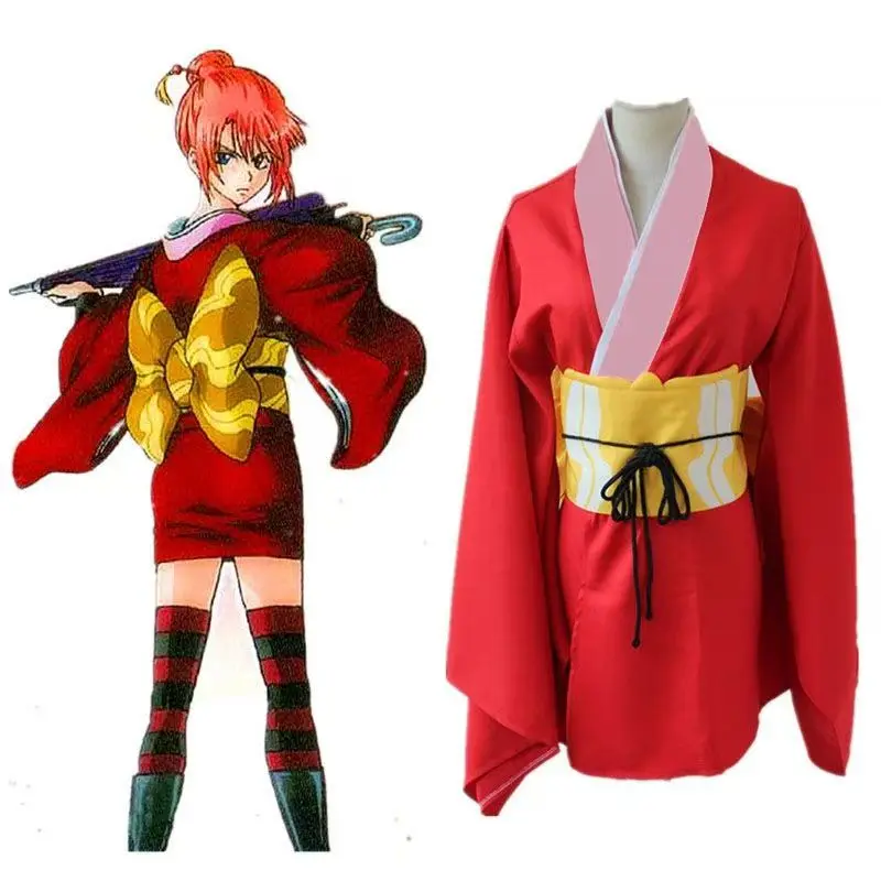 Anime Gintama Kagura Cosplay Costume Red Kimono With Belt Socks Set For Women Halloween Party Comic Con Role Play
Anime Gintama Kagura Cosplay Costume Red Kimono With Belt Socks Set For Women Halloween Party Comic Con Role Play