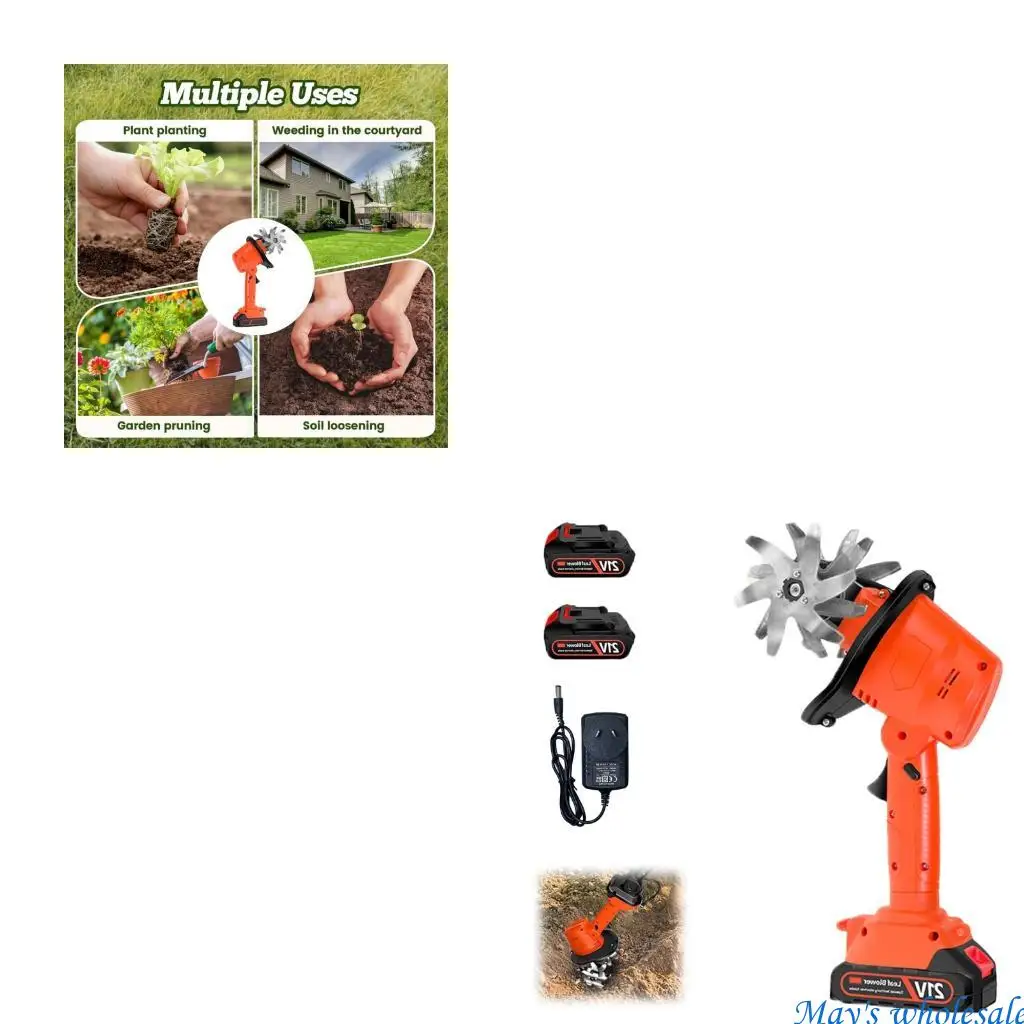 2x1.5Ah Batteries Chargers Cordless Cultivator Handheld Gardening Mini Tiller 448A
2x1.5Ah Batteries Chargers Cordless Cultivator Handheld Gardening Mini Tiller 448A