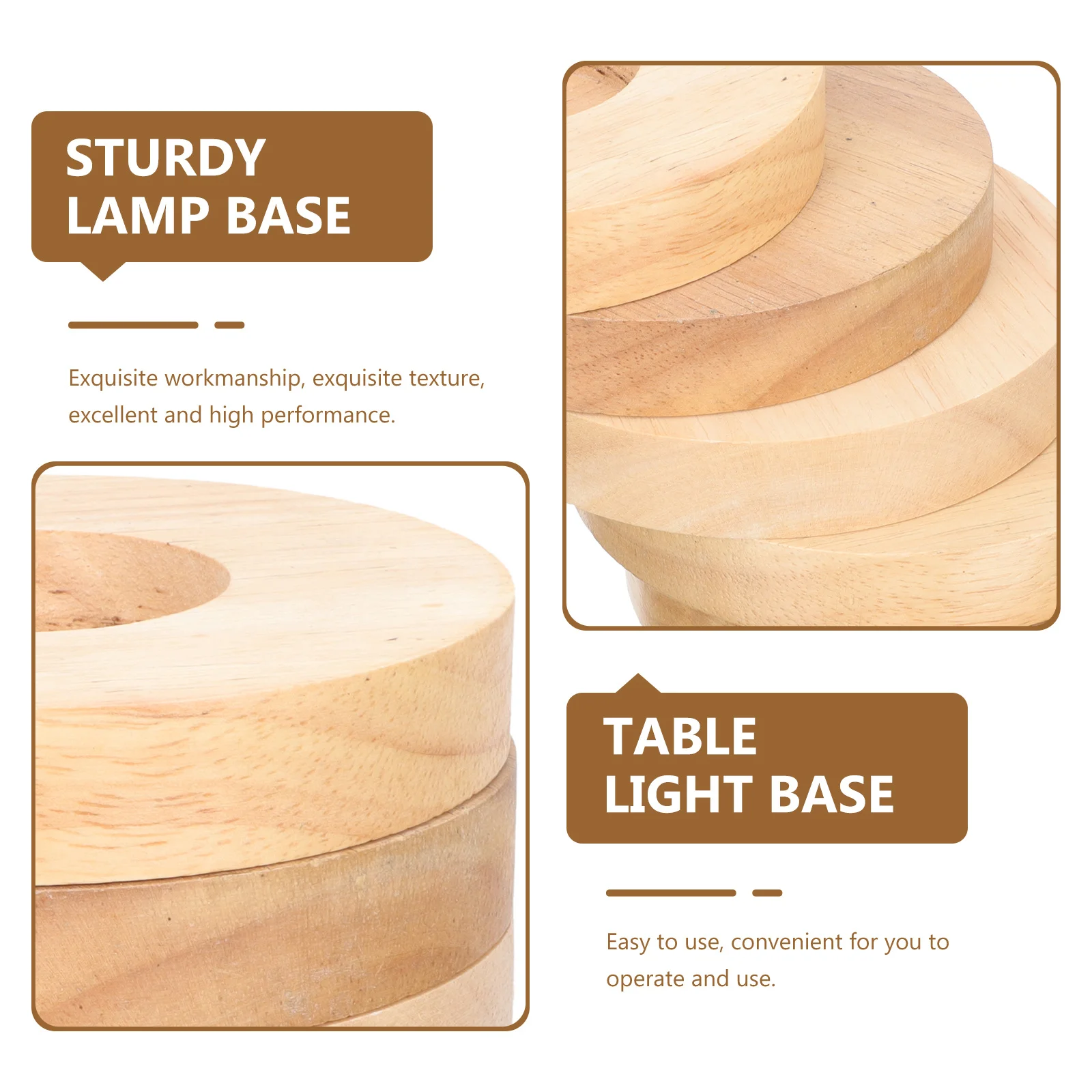 5Pcs Round Wood Lamp Base Easy to Use Reliable Night Light Stand with Excellent Craftsmanship for Home Wooden Lamp Base
5Pcs Round Wood Lamp Base Easy to Use Reliable Night Light Stand with Excellent Craftsmanship for Home Wooden Lamp Base