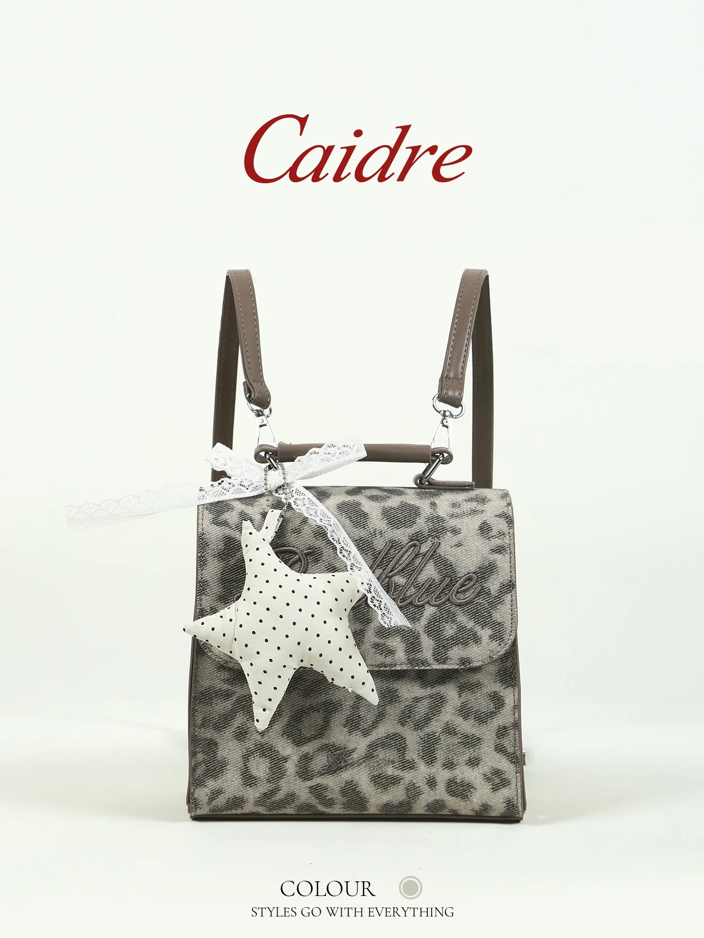 Caidre Korean Style Leopard Print Polka Dot Star Women's Backpack 2026 New Sweet Cool Travel Backpack Student Bookbag
Caidre Korean Style Leopard Print Polka Dot Star Women's Backpack 2026 New Sweet Cool Travel Backpack Student Bookbag