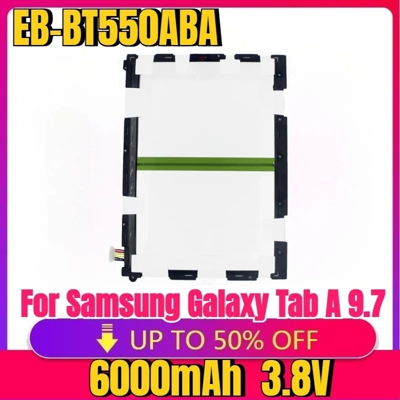 New high-quality EB-BT550ABA EB-BT550ABE Battery 6000mAh For Samsung Galaxy Tab A 9.7 T550 T555C P555C P550 Tablet Battery
New high-quality EB-BT550ABA EB-BT550ABE Battery 6000mAh For Samsung Galaxy Tab A 9.7 T550 T555C P555C P550 Tablet Battery