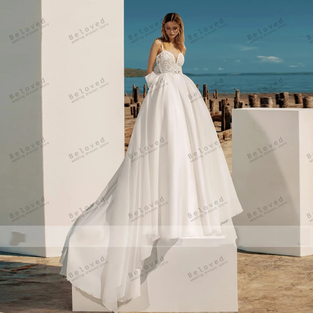 Simple Wedding Dresses A-Line Bridal Gowns Spaghetti Straps Sexy Backless Robes Satin Floor Length Glamorous Vestidos De Novia
Simple Wedding Dresses A-Line Bridal Gowns Spaghetti Straps Sexy Backless Robes Satin Floor Length Glamorous Vestidos De Novia
