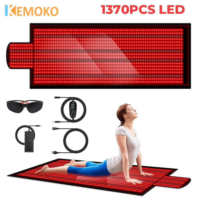 1370 LEDs Red Infrared Light Therapy Mat for Body, 660nm 850nm Full Body Pad for Relief 76.8"x 33.4" Red Light Therapy Blanket
1370 LEDs Red Infrared Light Therapy Mat for Body, 660nm 850nm Full Body Pad for Relief 76.8"x 33.4" Red Light Therapy Blanket