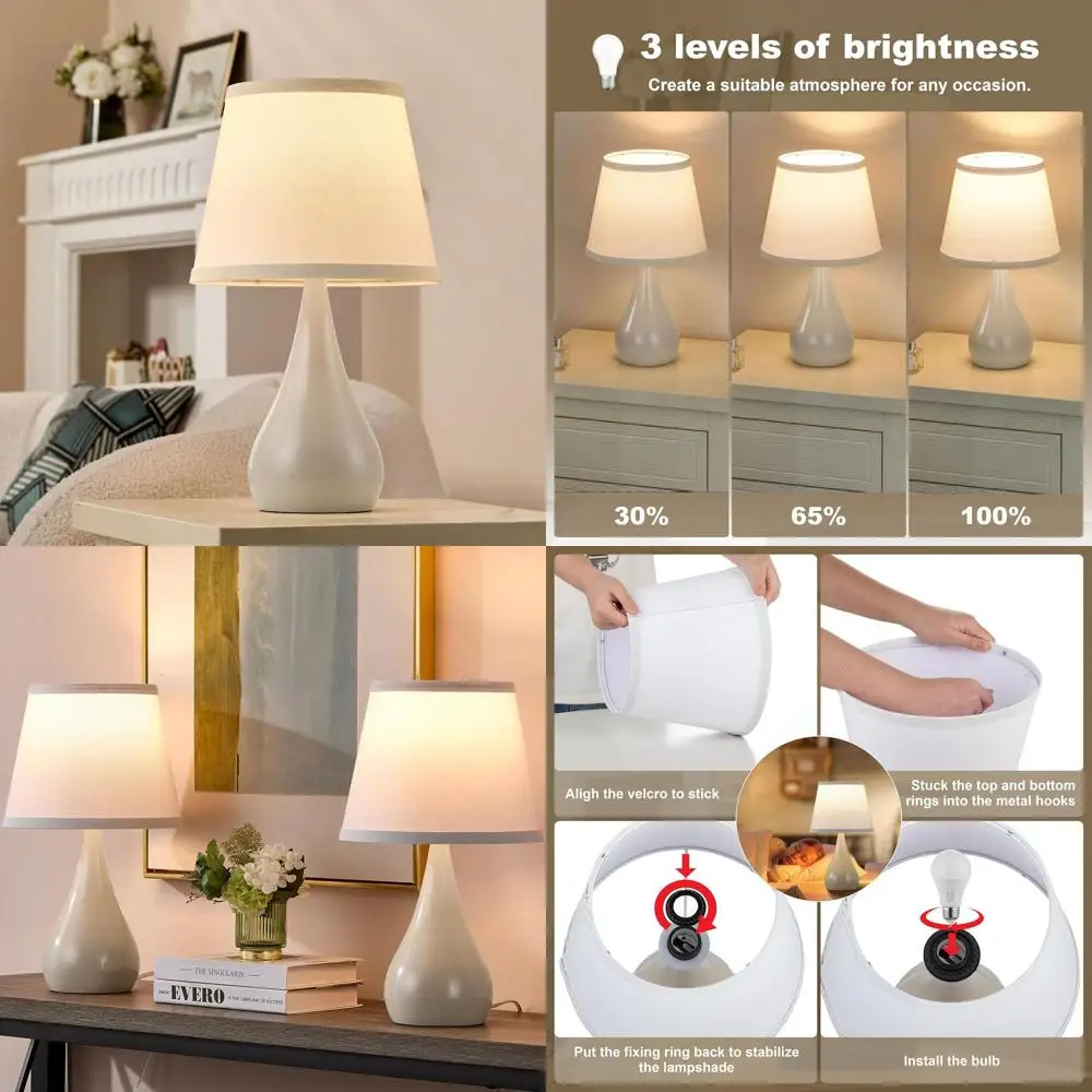 Набор из 2-х диммируемых сенсорных настольных ламп 17.3 дюйма для спальни, гостиной, офиса или рабочего стола, с железным основанием и кремовым абажуром, лампочка в комплекте
Набор из 2-х диммируемых сенсорных настольных ламп 17.3 дюйма для спальни, гостиной, офиса или рабочего стола, с железным основанием и кремовым абажуром, лампочка в комплекте