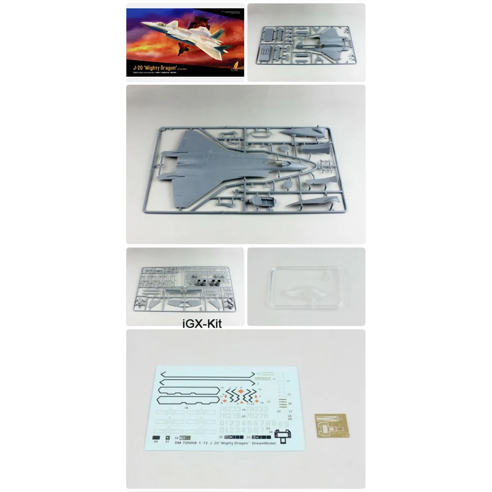 Dream DM720010 1:72 Scale PLA J20 J-20 Mighty Dragon Stealth Fighter Aircraft Jet Plastic Assembly Model Kit
Dream DM720010 1:72 Scale PLA J20 J-20 Mighty Dragon Stealth Fighter Aircraft Jet Plastic Assembly Model Kit