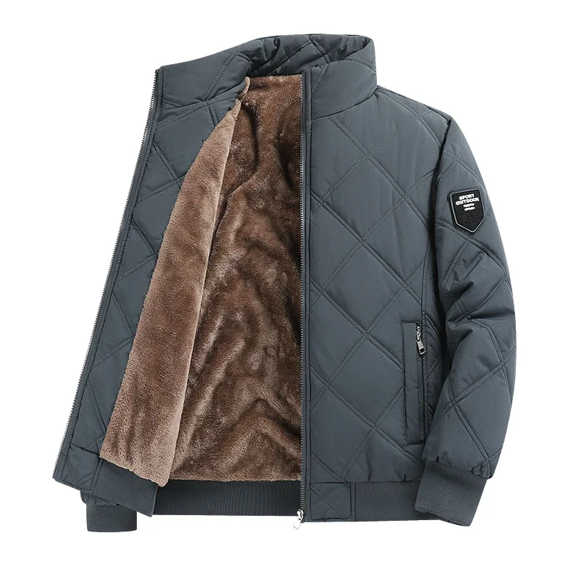 Men's Fleece Lined Quilted Stand Collar Coat Business Casual Winter Warm Thick Jacket Male Solid Color Office Outerwear MY2588
Men's Fleece Lined Quilted Stand Collar Coat Business Casual Winter Warm Thick Jacket Male Solid Color Office Outerwear MY2588