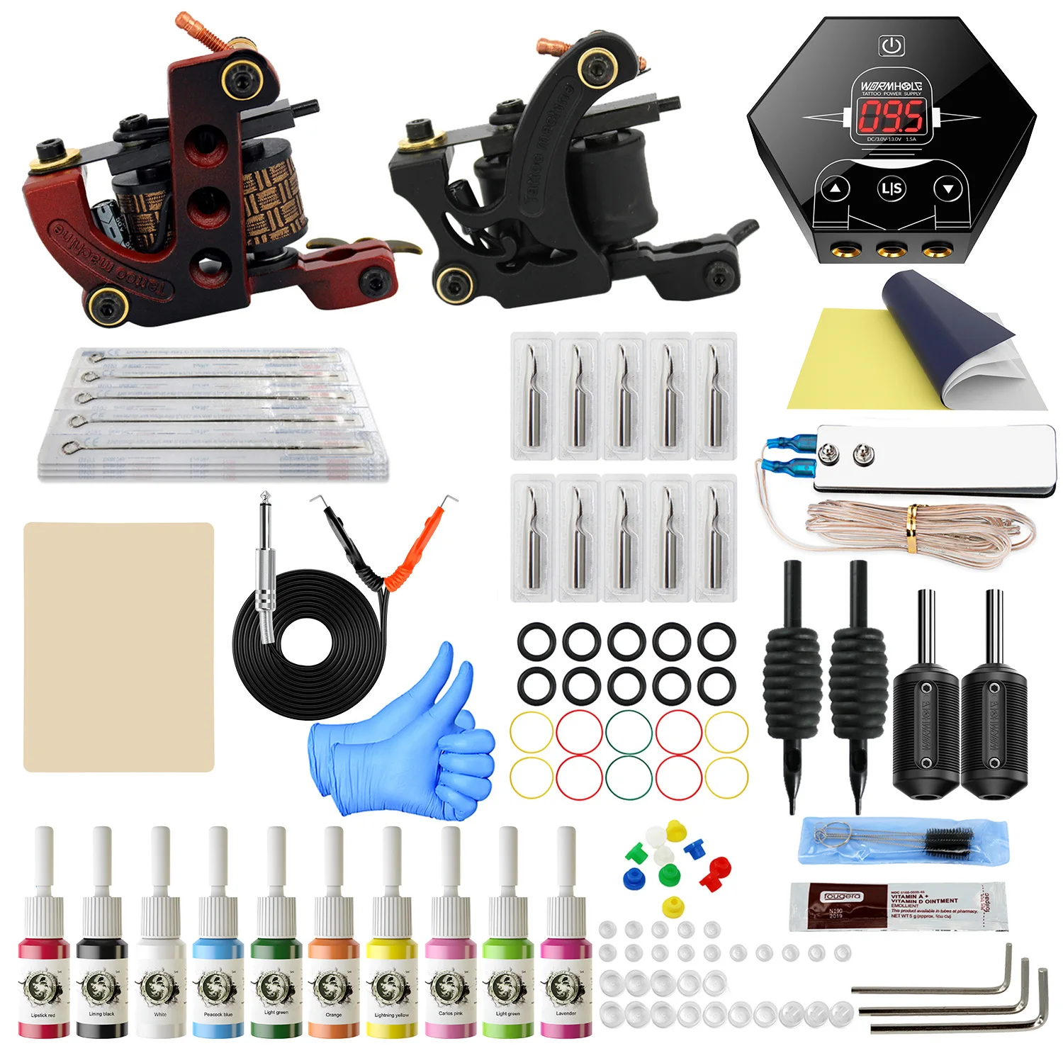 New wormhole coil tattoo machine set full set of tattoo equipment secant atomization double machine tattoo set
New wormhole coil tattoo machine set full set of tattoo equipment secant atomization double machine tattoo set