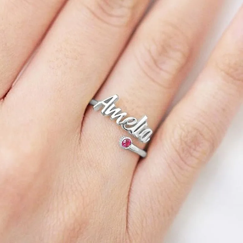 DOREMI Custom Name Ring Personalized Birthstone Handmade Gift for Her Initial Script Ring Wholesale Dropshipping
DOREMI Custom Name Ring Personalized Birthstone Handmade Gift for Her Initial Script Ring Wholesale Dropshipping