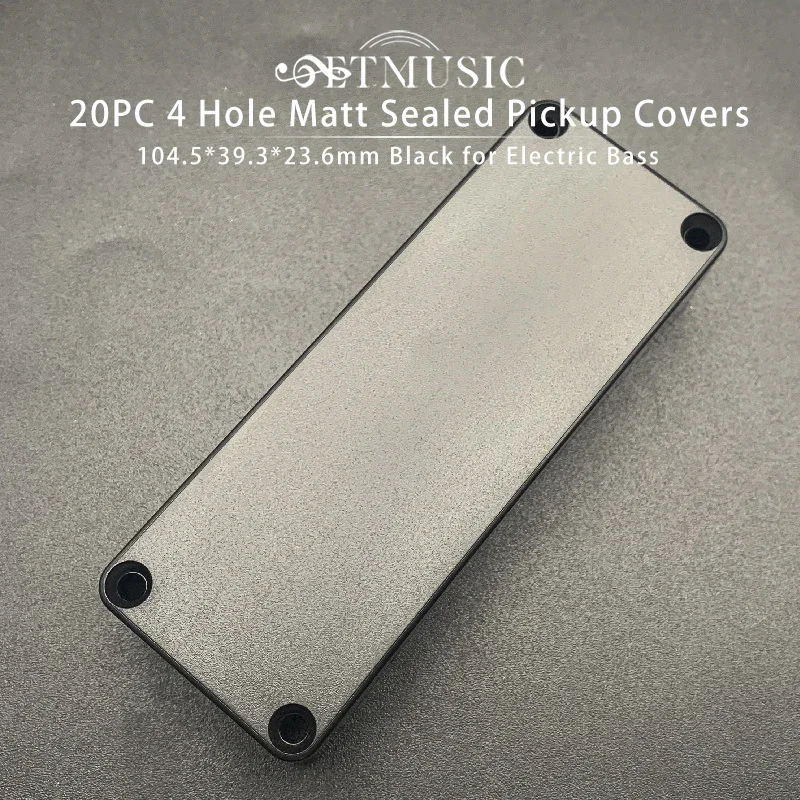 20Pcs 4 Hole Matt Sealed Electric Bass Pickup Cover Solid ABS Pickup Cover 104.5*39.3*23.6mm Black
20Pcs 4 Hole Matt Sealed Electric Bass Pickup Cover Solid ABS Pickup Cover 104.5*39.3*23.6mm Black