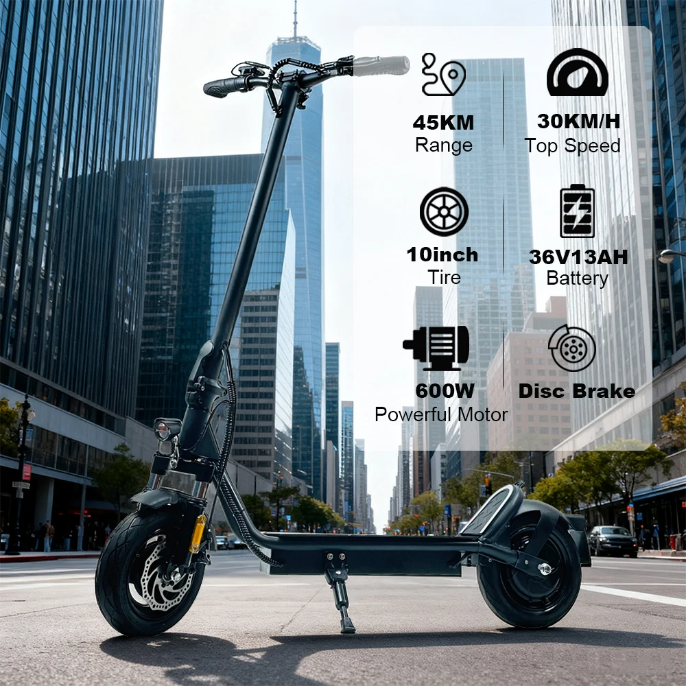 Adult electric scooter, battery 36V, motor 600W, 10 inch vacuum tires, suitable for daily commuting of office workers and colleg
Adult electric scooter, battery 36V, motor 600W, 10 inch vacuum tires, suitable for daily commuting of office workers and colleg