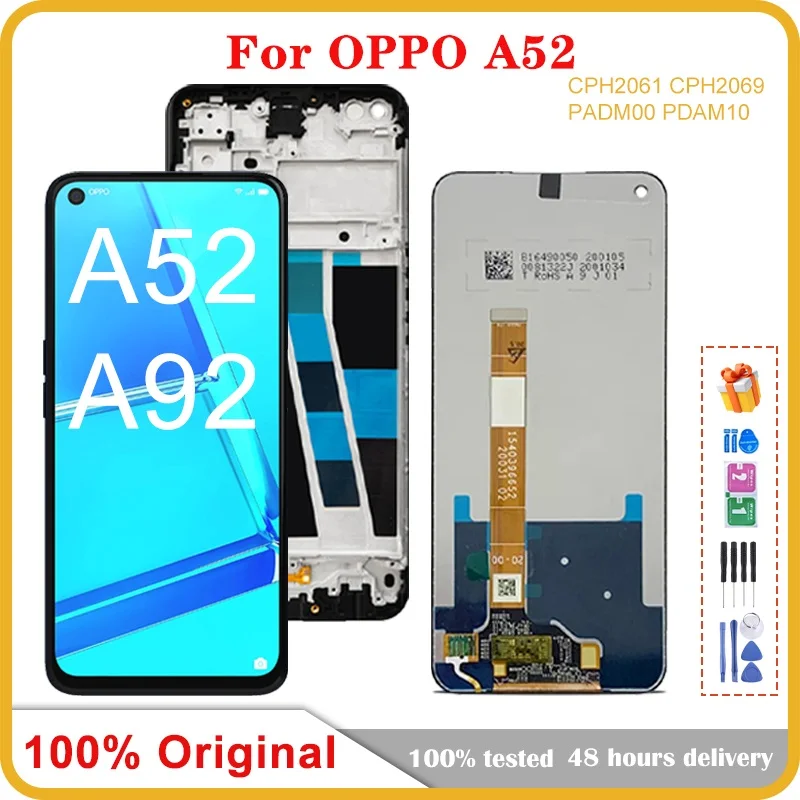 6.5'' Original For Oppo A92 A52 CPH2067 LCD Display 10 Touch Screen Digitizer Assembly Replacement For Oppo A52 LCD
6.5'' Original For Oppo A92 A52 CPH2067 LCD Display 10 Touch Screen Digitizer Assembly Replacement For Oppo A52 LCD