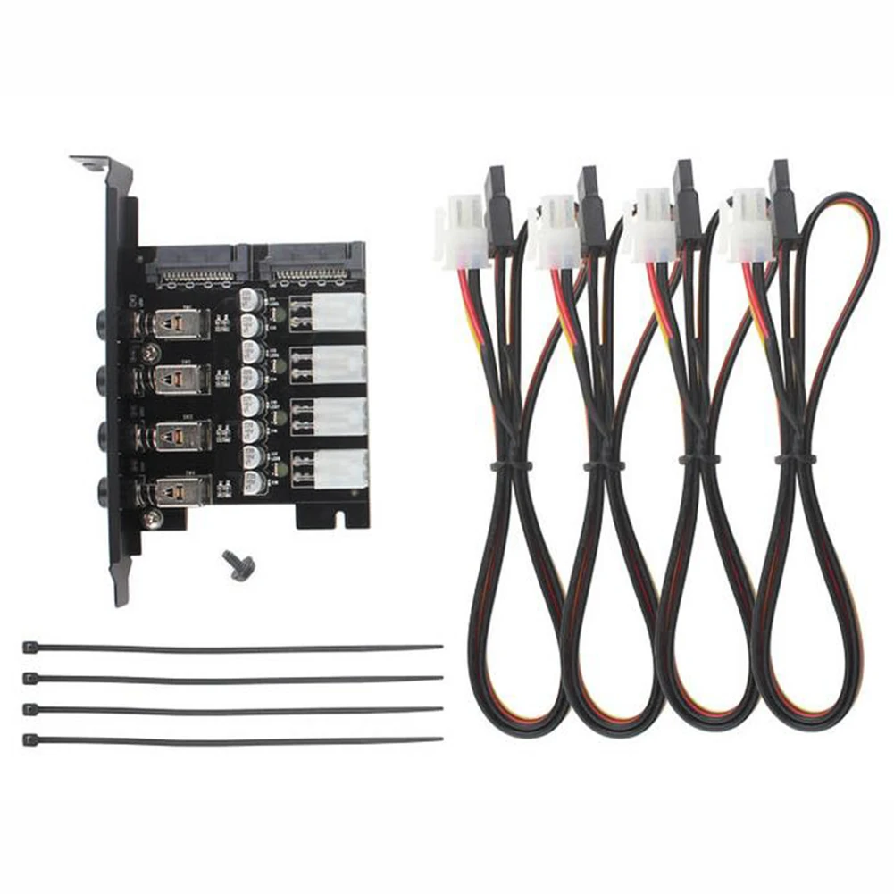 HDD Power Control Switch Hard Drive Selector PCI Expansion Card 4 Bit Power Control SSD with SATA Cable For Desktop PC Computer
HDD Power Control Switch Hard Drive Selector PCI Expansion Card 4 Bit Power Control SSD with SATA Cable For Desktop PC Computer