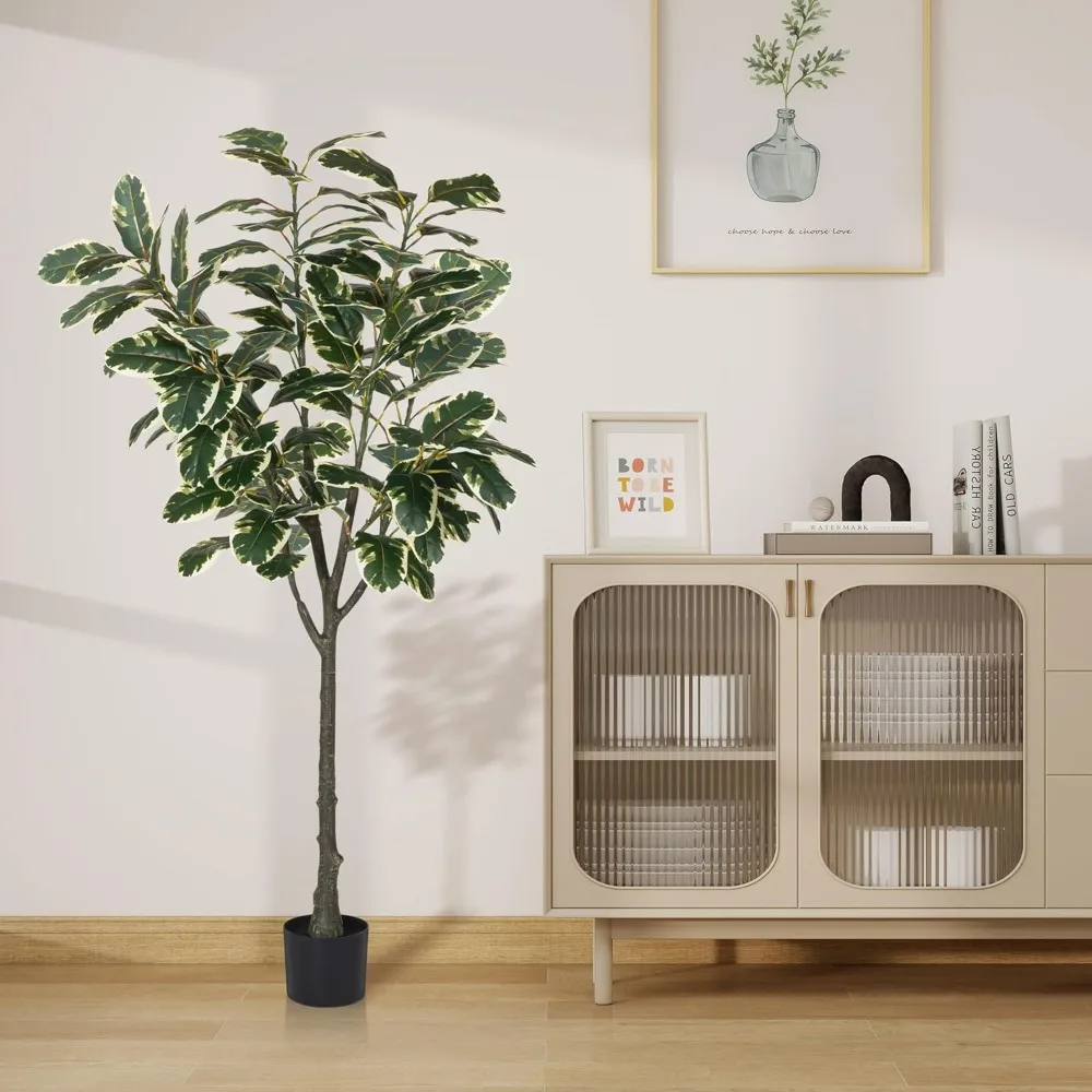 Artificial Rubber Tree Plant 6ft Tall Faux Tree with Pot Fake Tropical Plants Decorative House Plants Large
Artificial Rubber Tree Plant 6ft Tall Faux Tree with Pot Fake Tropical Plants Decorative House Plants Large