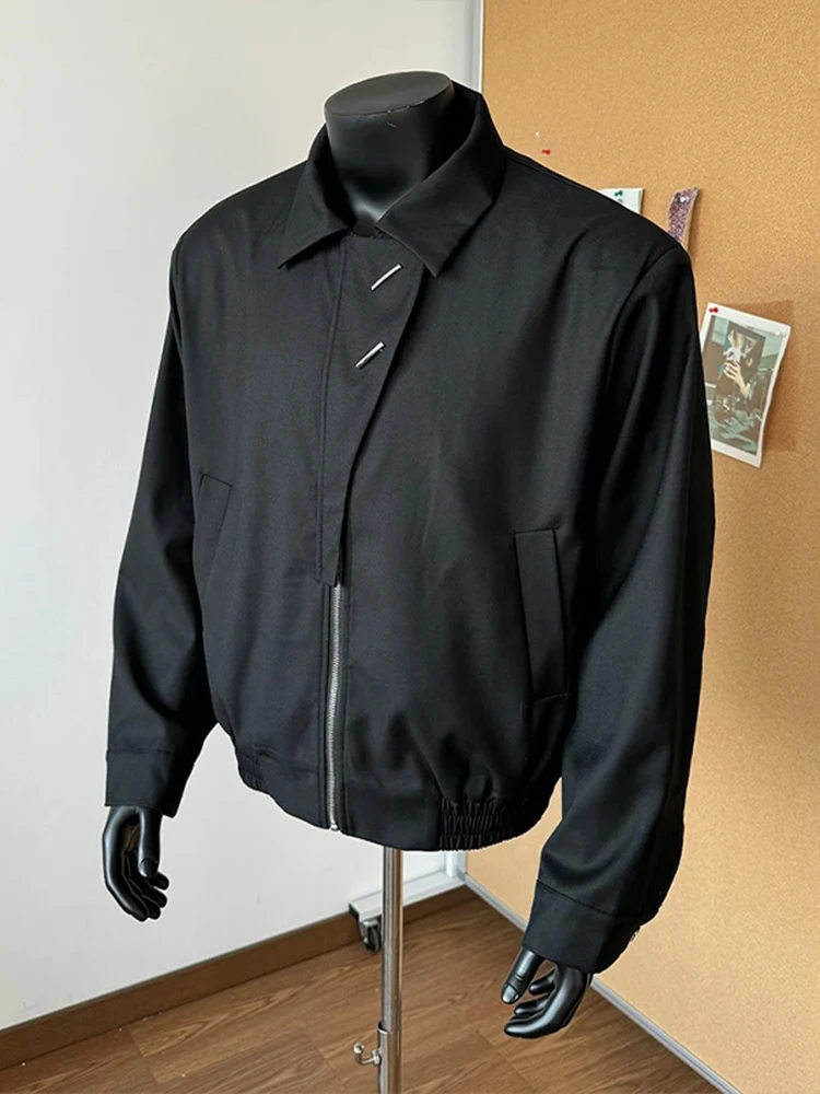 Bla ort Pilot Jaet Men's oulder Pad High-End Spring Autumn Flip Collar American Sle Outerwear Youth Trend
Bla ort Pilot Jaet Men's oulder Pad High-End Spring Autumn Flip Collar American Sle Outerwear Youth Trend