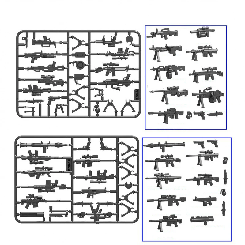 10 шт. K7061 A и B оружие, игрушечное оружие, Военная война MOC, кирпичи, запчасти, строительные блоки, аксессуары
10 шт. K7061 A и B оружие, игрушечное оружие, Военная война MOC, кирпичи, запчасти, строительные блоки, аксессуары