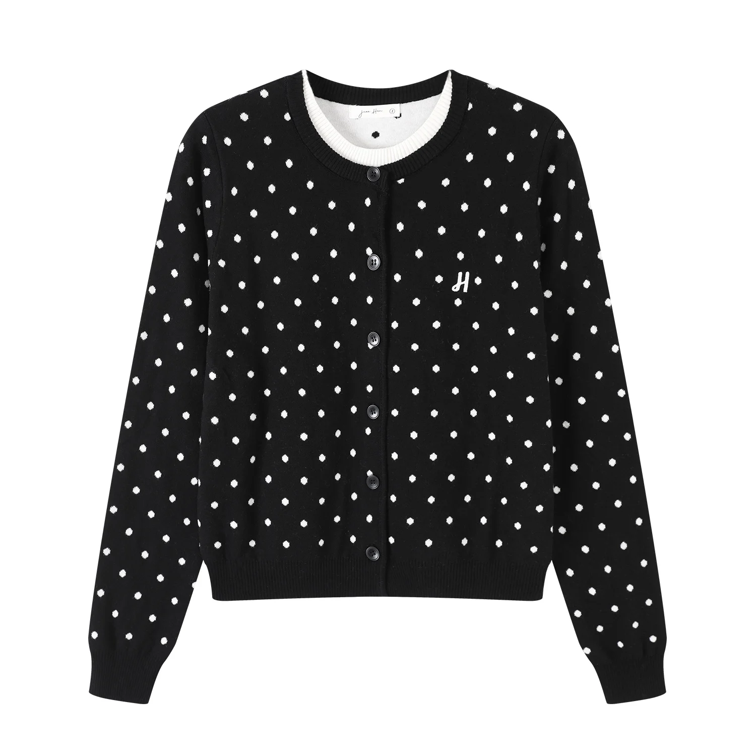Unique round Neck Knitted Cardigan Women's Autumn Winter Polka Dot Open Front Long Sleeve Cotton Straight Fit Single Piece
Unique round Neck Knitted Cardigan Women's Autumn Winter Polka Dot Open Front Long Sleeve Cotton Straight Fit Single Piece