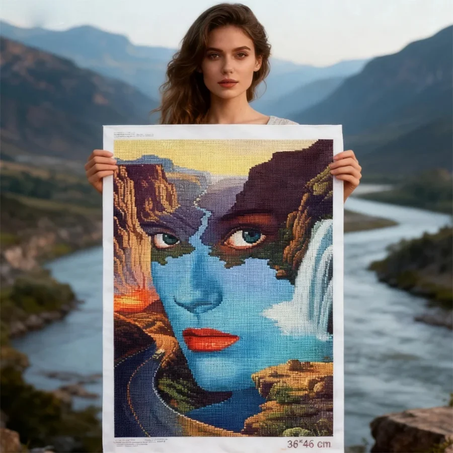 Beauty and Lake Pattern embroidery DIY handmade 11CT Printed Canvas Cross-stitch Kit Needlework Wall Art For Living Room Decor
Beauty and Lake Pattern embroidery DIY handmade 11CT Printed Canvas Cross-stitch Kit Needlework Wall Art For Living Room Decor