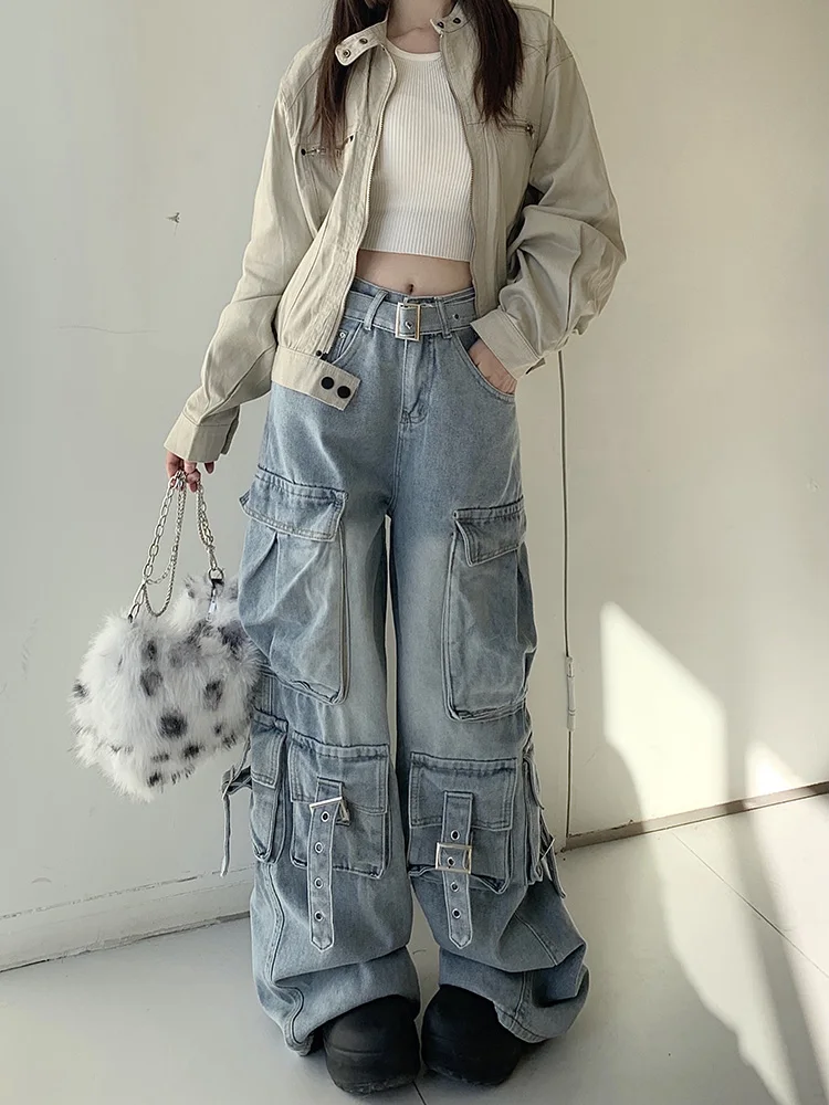 Slergiri Y2k Multi-pocket High Street Cargo Pants Women American Vintage Hip-hop Casual Baggy High Waisted Jeans Streetwear
Slergiri Y2k Multi-pocket High Street Cargo Pants Women American Vintage Hip-hop Casual Baggy High Waisted Jeans Streetwear