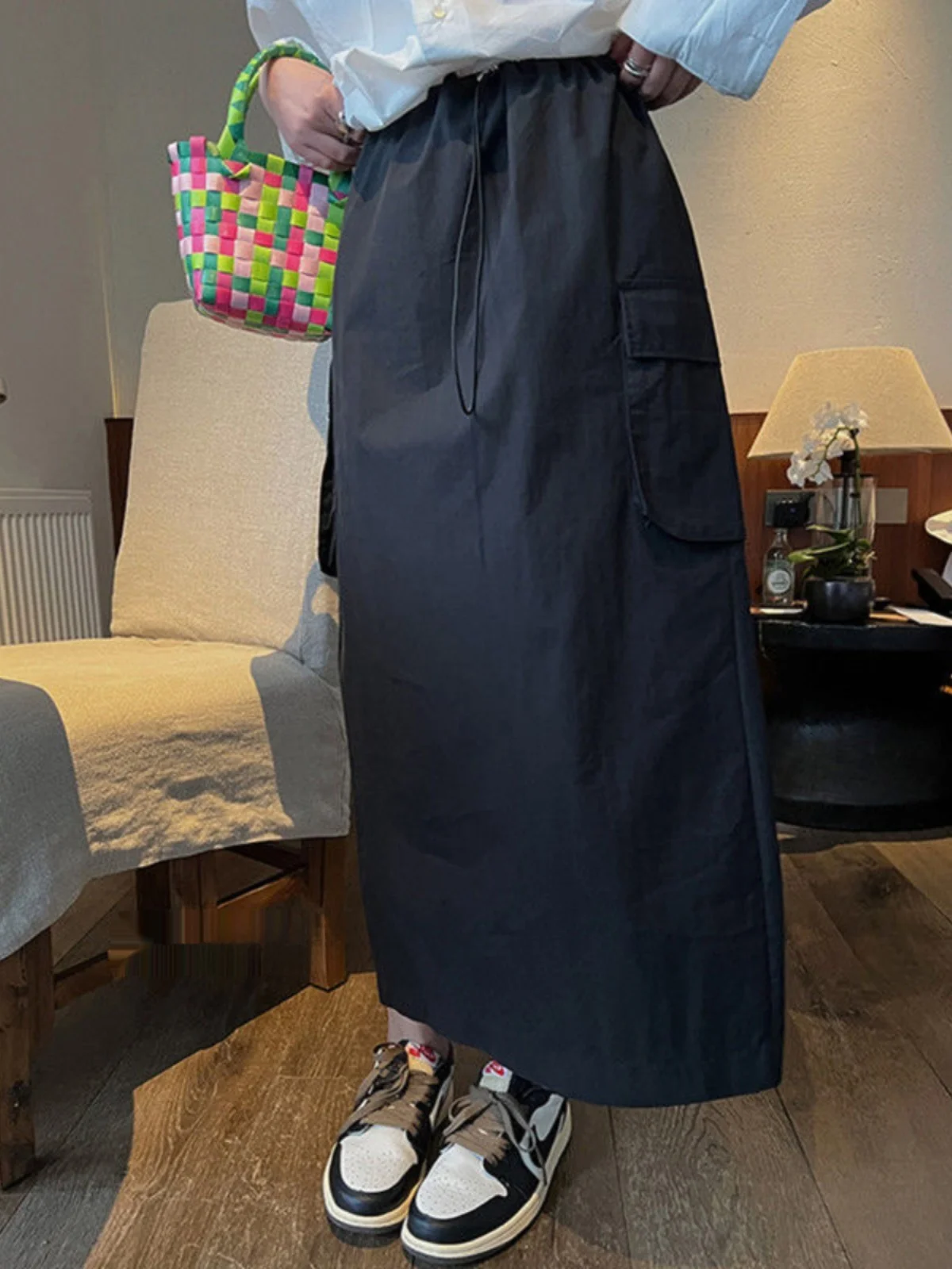 plus Size High Waist Lazy Sle Dstring Workwear Skirt Women's Loose Elastic Waist f Body Skirt Summer Casual A-Line Skirt
plus Size High Waist Lazy Sle Dstring Workwear Skirt Women's Loose Elastic Waist f Body Skirt Summer Casual A-Line Skirt