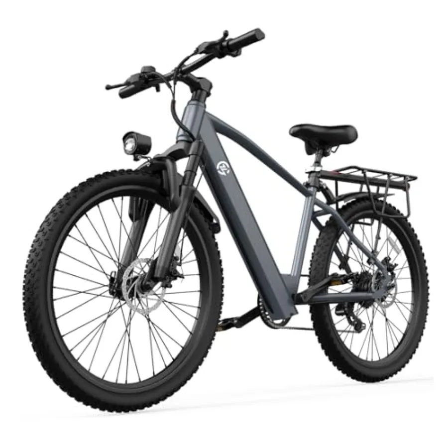 Urban commuting electric bicycle with aluminum frame, matte black finish, rear seat for passenger, 500W rated/ 10001200W peak m
Urban commuting electric bicycle with aluminum frame, matte black finish, rear seat for passenger, 500W rated/ 10001200W peak m