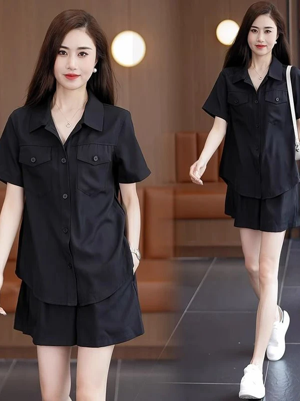 Summer New Fashion plus Size Women's Outfit Loose Harlan Pants Two Piece Set Simple Stylish Polyester Fiber Short Sleeve
Summer New Fashion plus Size Women's Outfit Loose Harlan Pants Two Piece Set Simple Stylish Polyester Fiber Short Sleeve