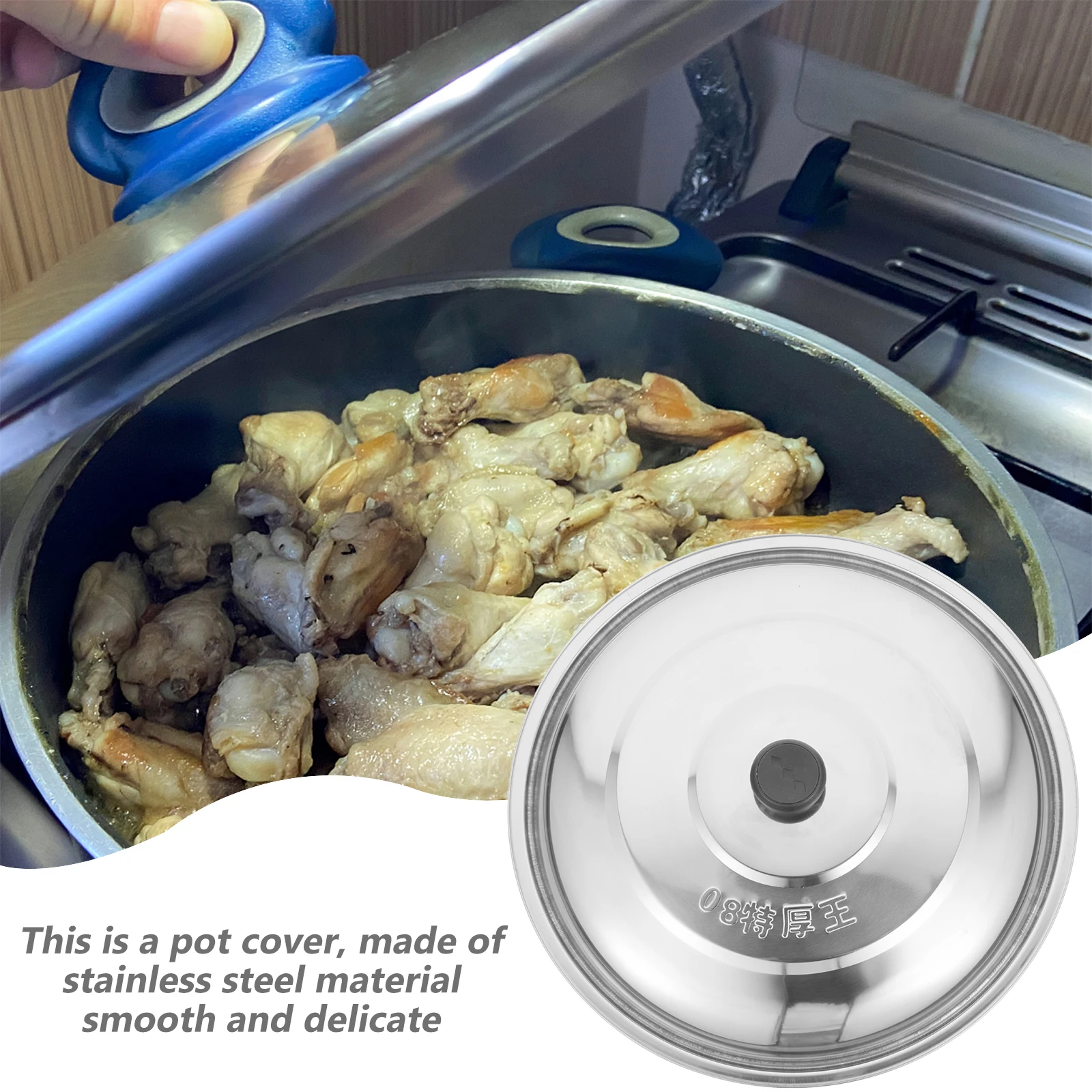 Stainless Steel Pot Lid 35cm Plastic Handle Frying Wok Cover Pan Cylinder Barrel Home Accessory Multi Function Kitchen Barware
Stainless Steel Pot Lid 35cm Plastic Handle Frying Wok Cover Pan Cylinder Barrel Home Accessory Multi Function Kitchen Barware