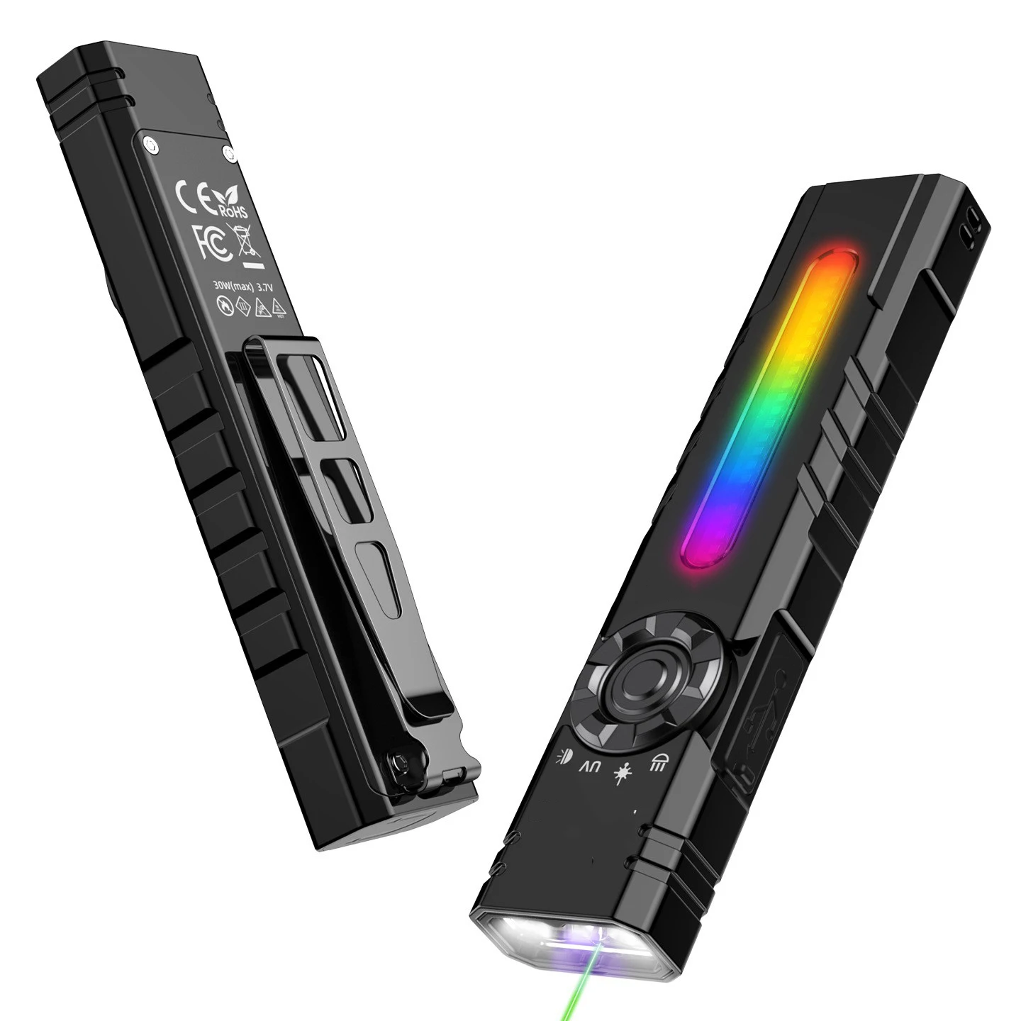 Switch 2500LM Laser LED Flashlight UV with RGB Light Waterproof Portable USB Rechargeable Magnetic EDC Tactical Flashlight
Switch 2500LM Laser LED Flashlight UV with RGB Light Waterproof Portable USB Rechargeable Magnetic EDC Tactical Flashlight