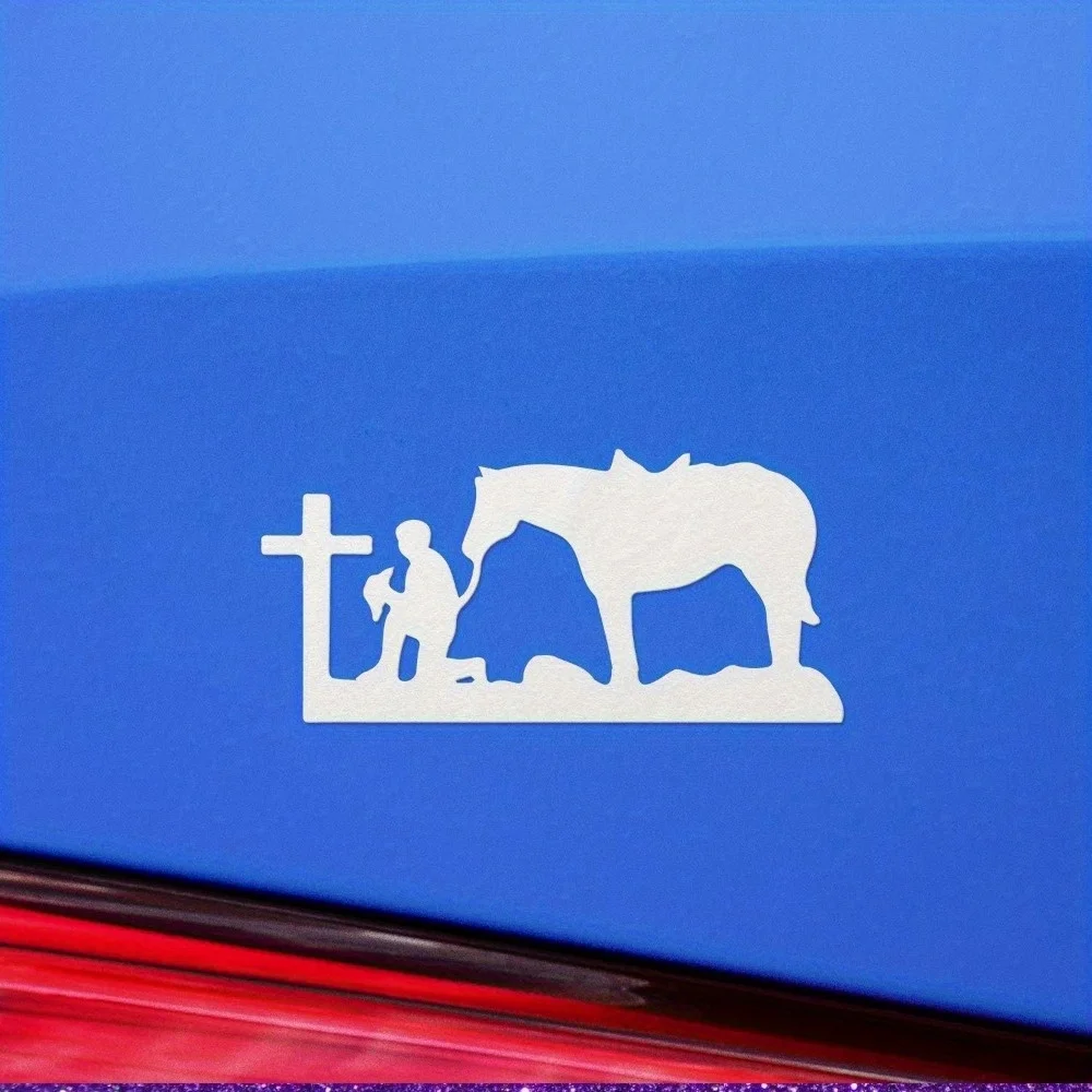 White Cowboy Prayer Cross Vinyl Decal, Waterproof Sticker for Laptop, Phone, Helmet, Car Window, Bumper, Cup, Wall Decor
White Cowboy Prayer Cross Vinyl Decal, Waterproof Sticker for Laptop, Phone, Helmet, Car Window, Bumper, Cup, Wall Decor