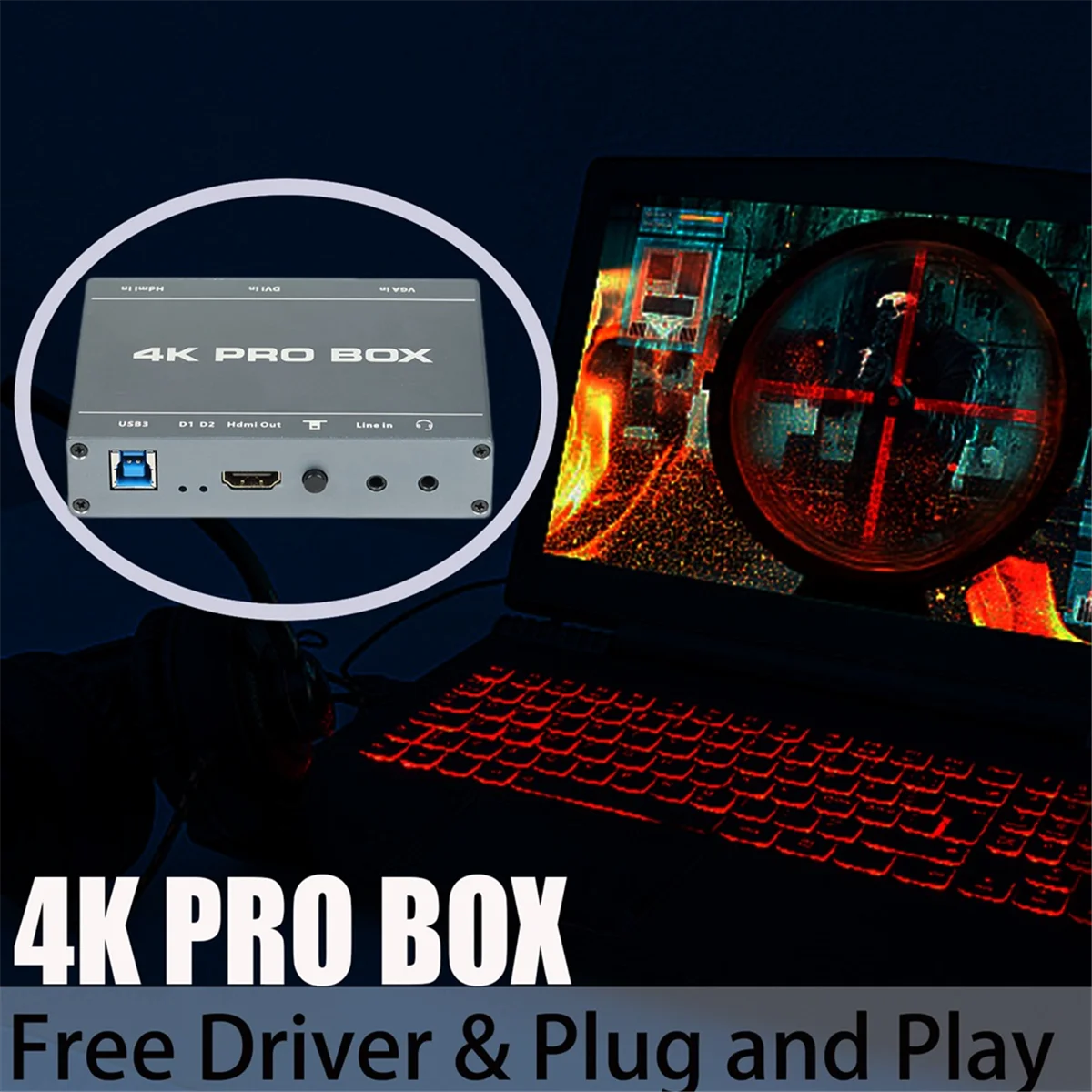 DVI VGA HDMI-Compatible to Usb3.0 Capture Card 4k Pro Box Hd Video Capture Device Loop Out 1080p 60fps Plug and Play HOT
DVI VGA HDMI-Compatible to Usb3.0 Capture Card 4k Pro Box Hd Video Capture Device Loop Out 1080p 60fps Plug and Play HOT
