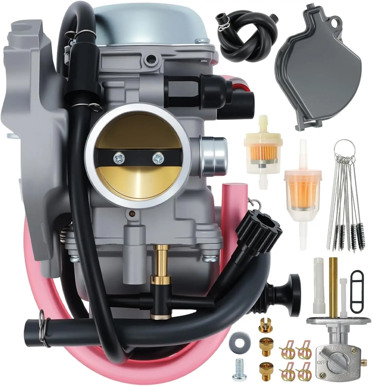 15003-1446 Carburetor for Kawasaki PRAIRIE 400 KVF400 1998 for Bayou 400 KLF400 KLF 400 1993 1994 1995 Carb with Fuel Valve Petc
15003-1446 Carburetor for Kawasaki PRAIRIE 400 KVF400 1998 for Bayou 400 KLF400 KLF 400 1993 1994 1995 Carb with Fuel Valve Petc