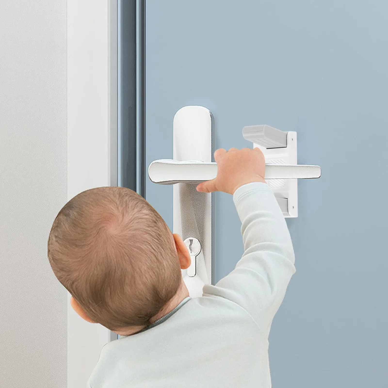 Proof Door Handle Lever Cover Safety Lock for Lever Doors Strong Non-Marking Adhesive Chew-Resistant ABS Material
Proof Door Handle Lever Cover Safety Lock for Lever Doors Strong Non-Marking Adhesive Chew-Resistant ABS Material