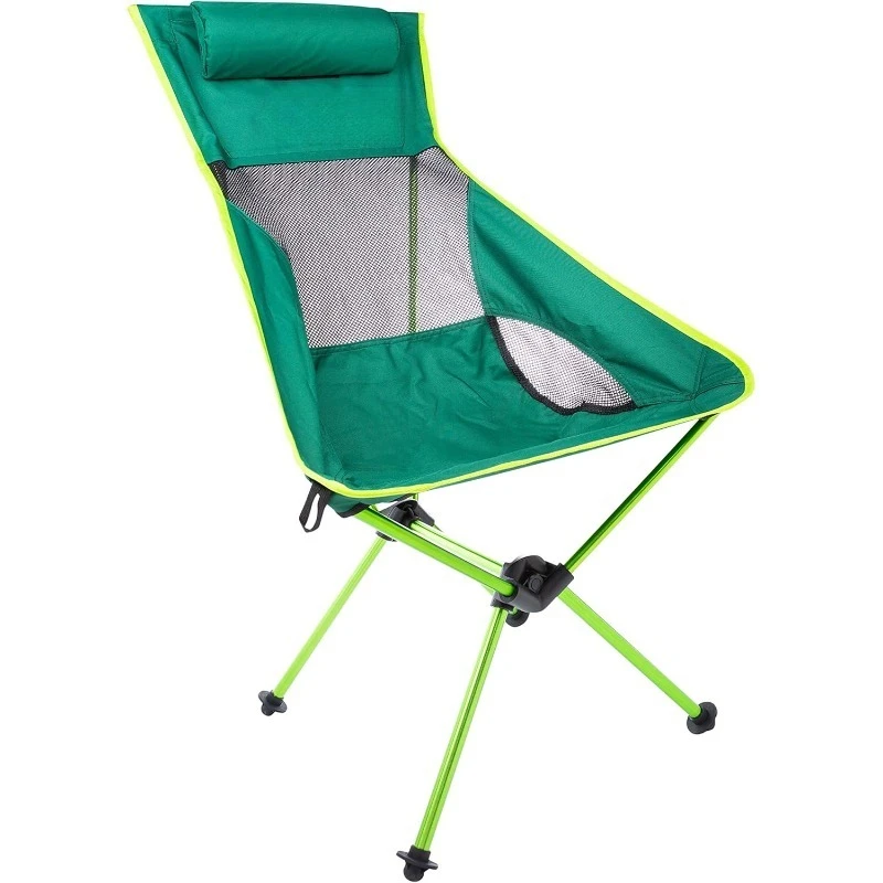 Lightweight Green Camping Chair with Headrest - High Back Outdoor Chair for Adults, Ideal for Beach Fishing & Hiking
Lightweight Green Camping Chair with Headrest - High Back Outdoor Chair for Adults, Ideal for Beach Fishing & Hiking