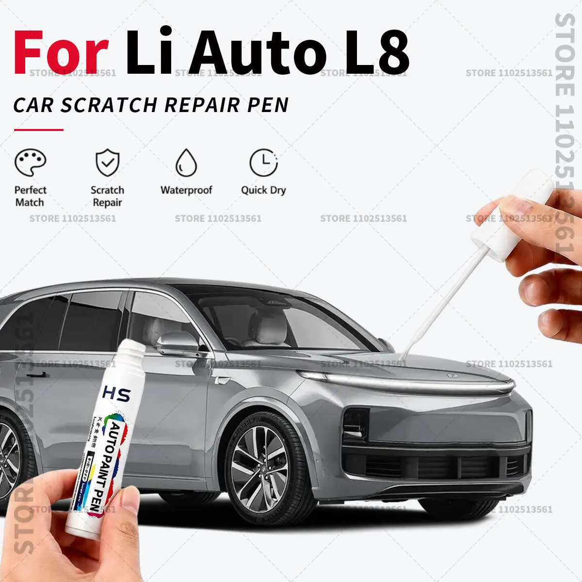 For Leading Ideal Lixiang L8 Touch Up Paint Pen – Quick Car Scratch Repair for Chips & Minor Scratches Blue White Green Black
For Leading Ideal Lixiang L8 Touch Up Paint Pen – Quick Car Scratch Repair for Chips & Minor Scratches Blue White Green Black