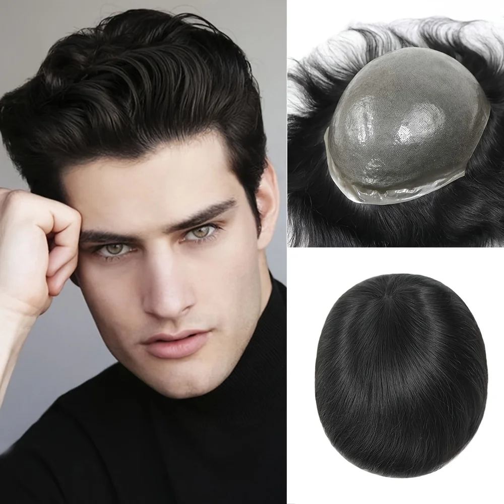 0.06Mm V-Loop Full PU Toupee for Men Human Hair Pieces #1B Black Color Hair Wig Men'S Capillary Prosthesis Hair Unit Replacement
0.06Mm V-Loop Full PU Toupee for Men Human Hair Pieces #1B Black Color Hair Wig Men'S Capillary Prosthesis Hair Unit Replacement